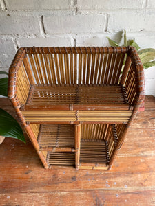Small Rattan & Bamboo Shelf