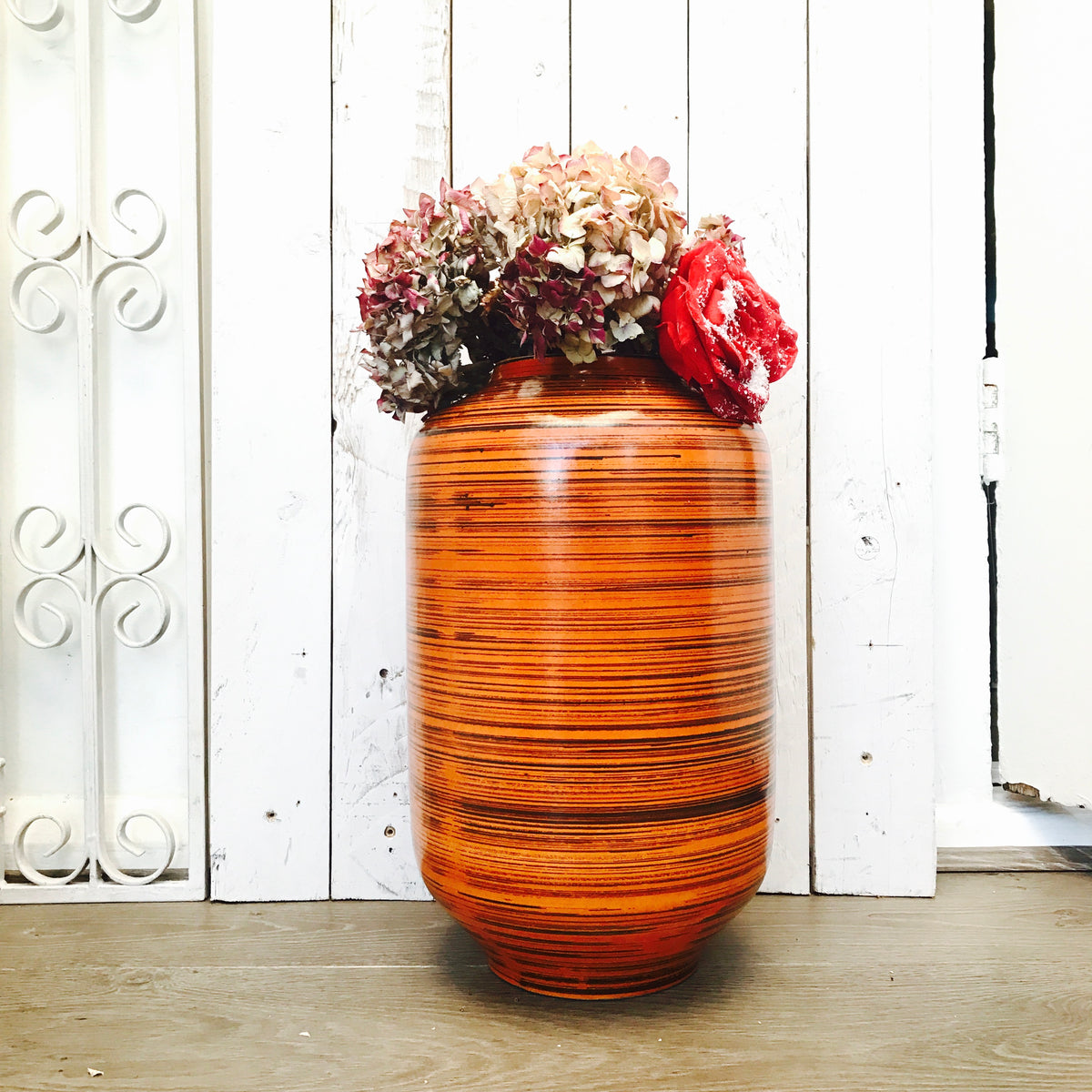 Large Vintage Ceramic Floor Vase Reclectic