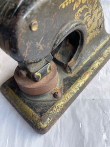 Large Antique Cast Iron Embossing Stamp