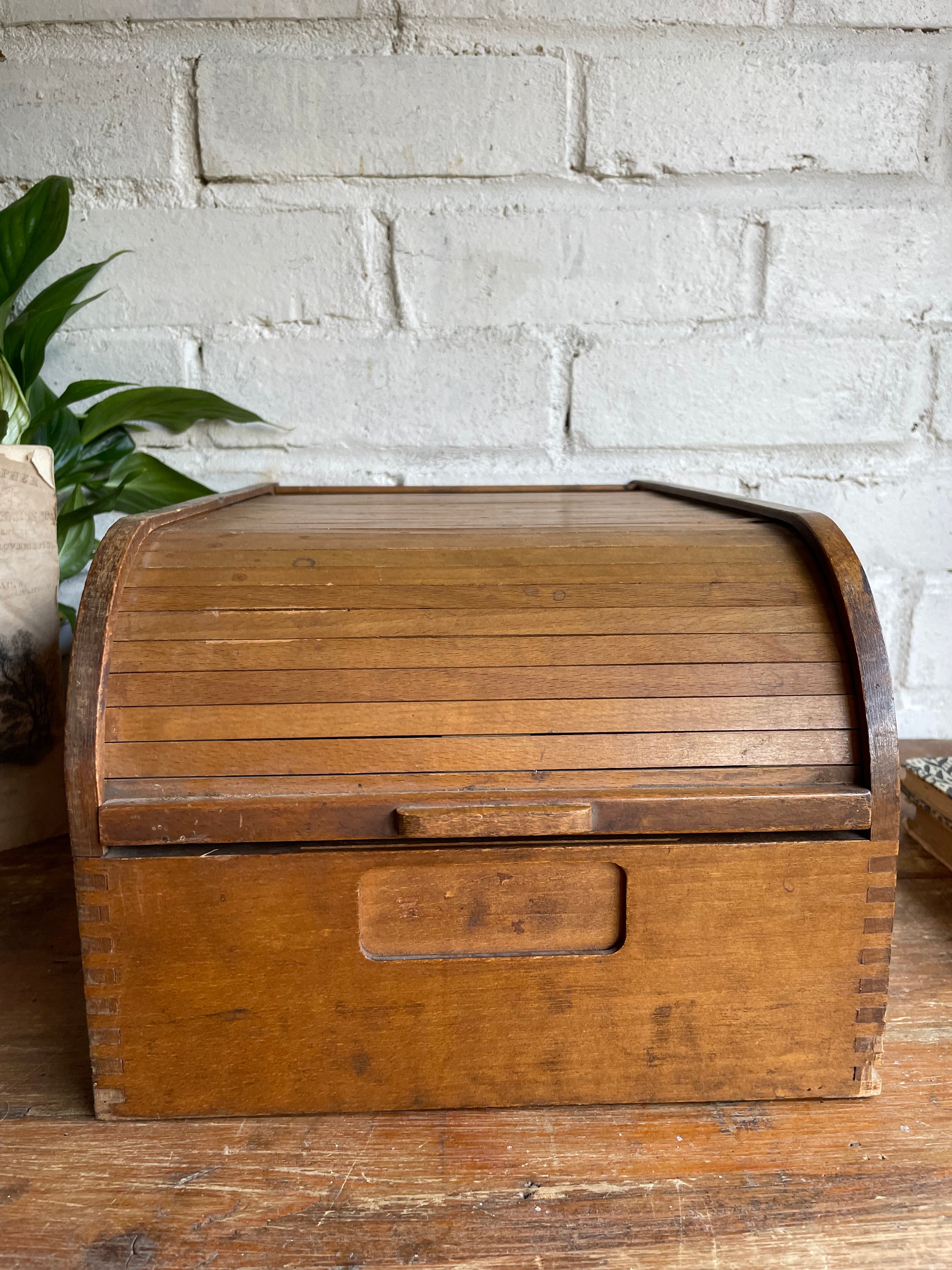 1930s Tambour Desktop Filing Drawer