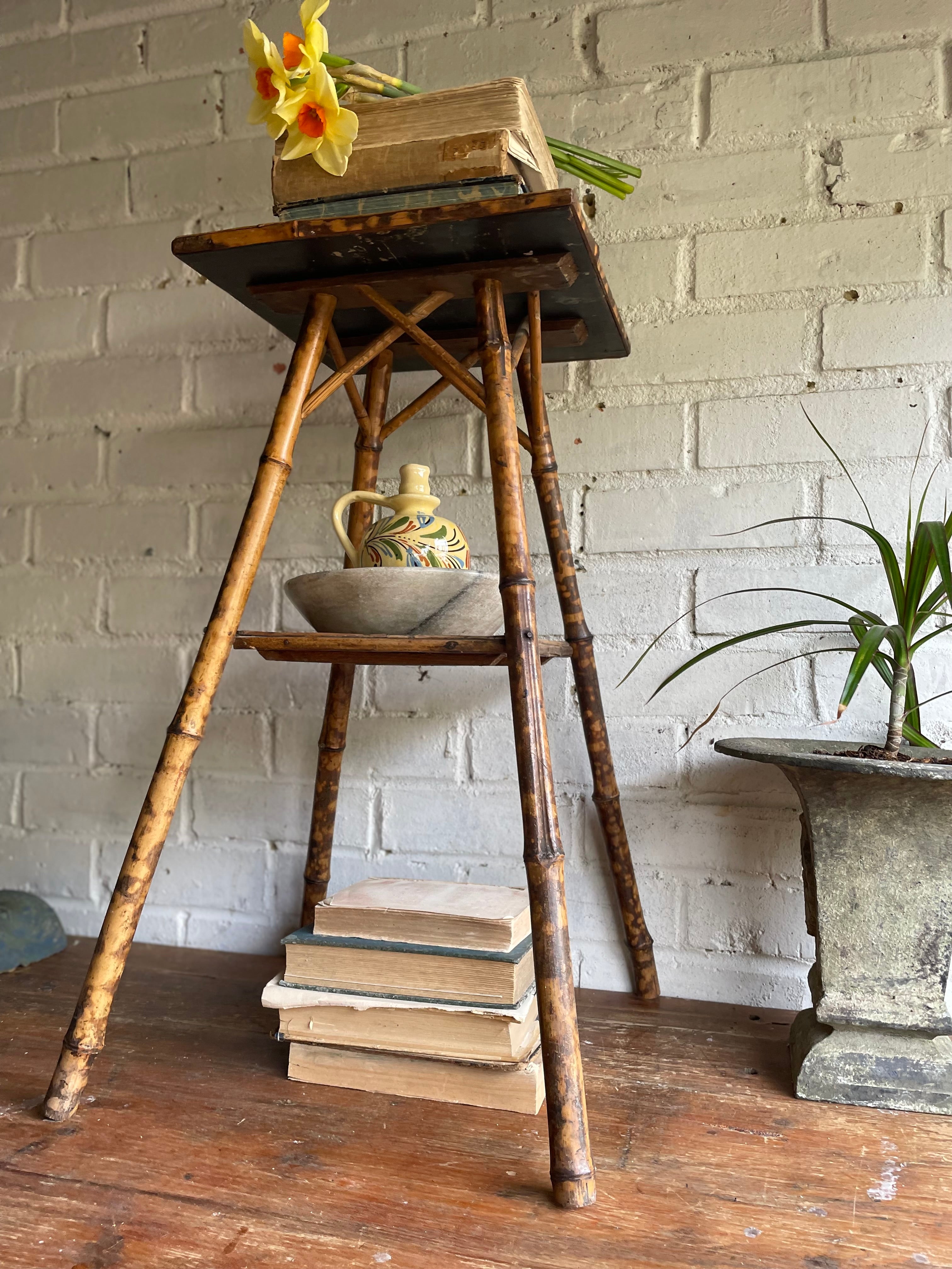 Tiger Bamboo Side Table