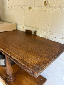 Early 20th Century Wall Hanging Shelf with Spindle Detail