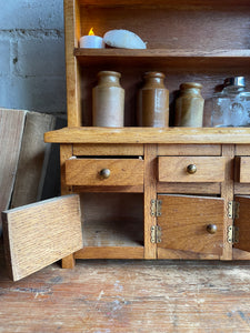 Vintage Miniature Oak Welsh Dresser