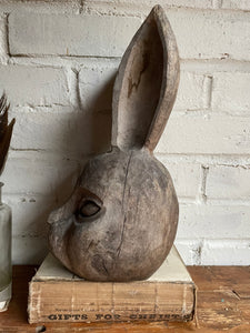 Quirky Carved Hare Sculpture