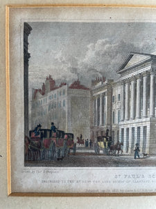 19th Century Framed Bookplate of St Paul’s School in London
