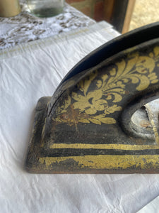 Large Antique Cast Iron Embossing Stamp