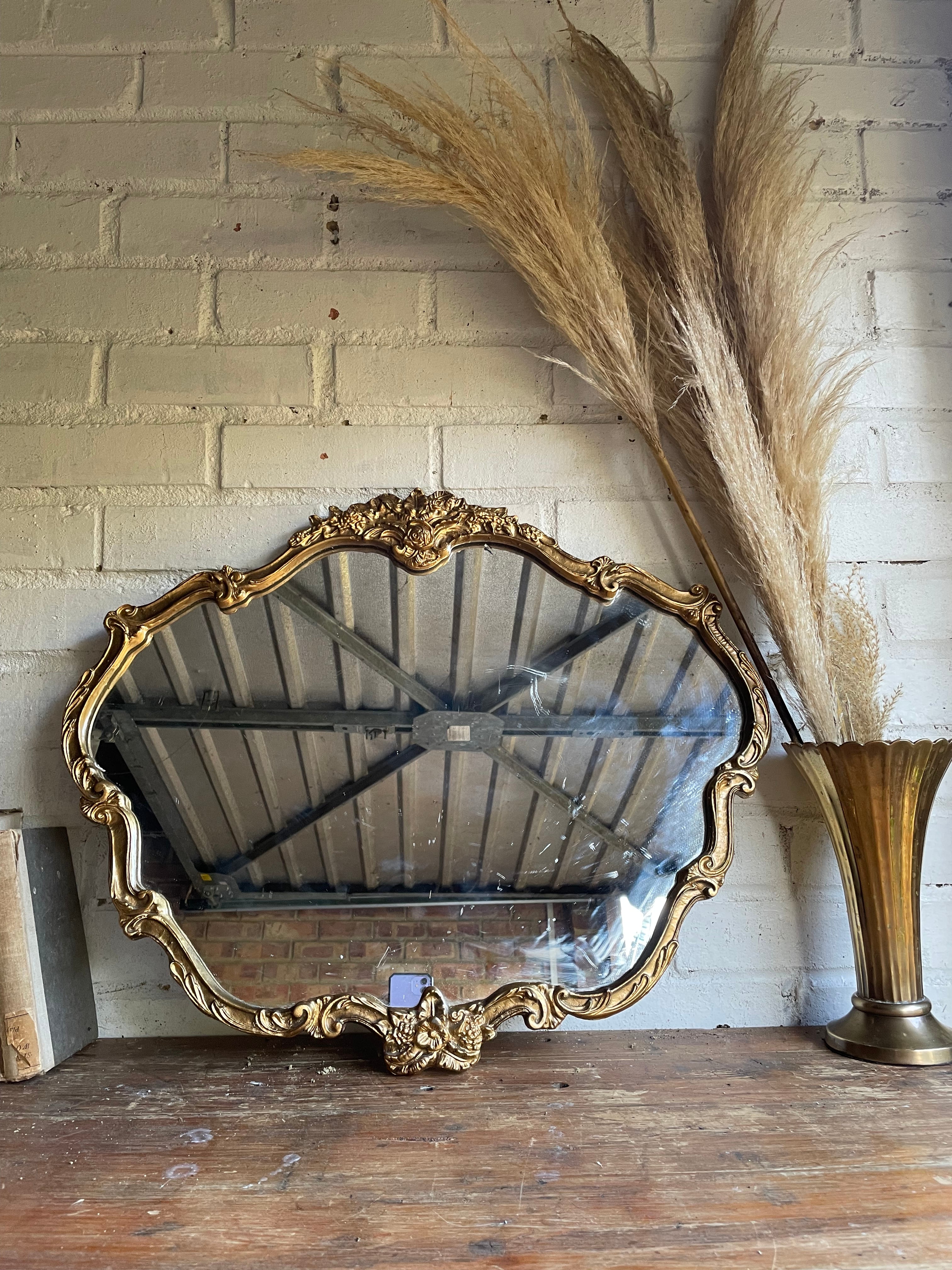 Large Gold Decorative Mirror