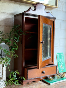 Early 20th Century French Mirrored Tabletop Cabinet with Drawer