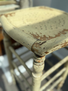 Very Tall Rustic French Antique Stool