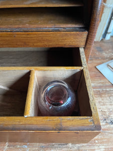 19th Century Oak Tambour Roll Top Stationary Cabinet