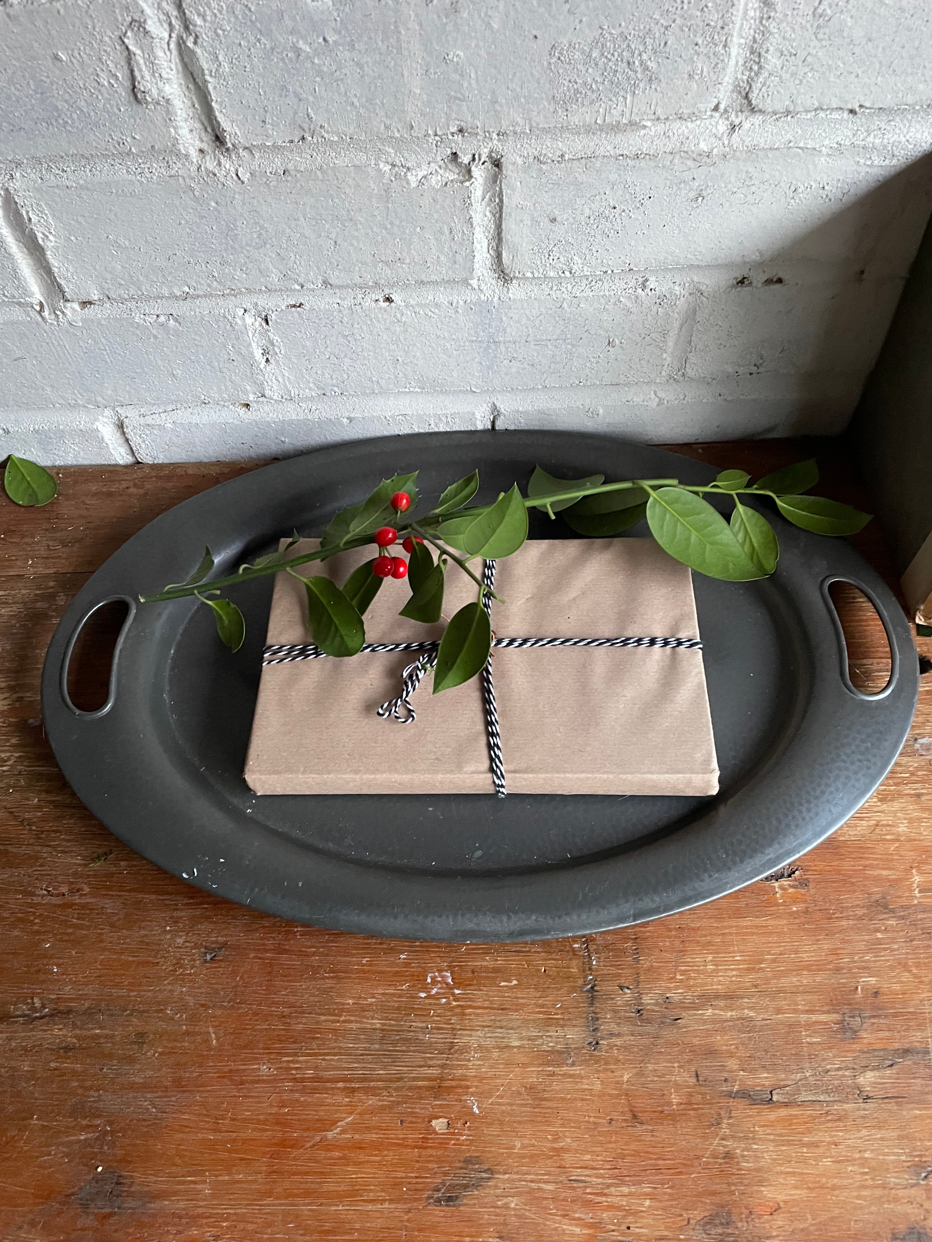 Antique Pewter Tray