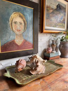 Bloomsbury Style Portrait:  Oil on Canvas