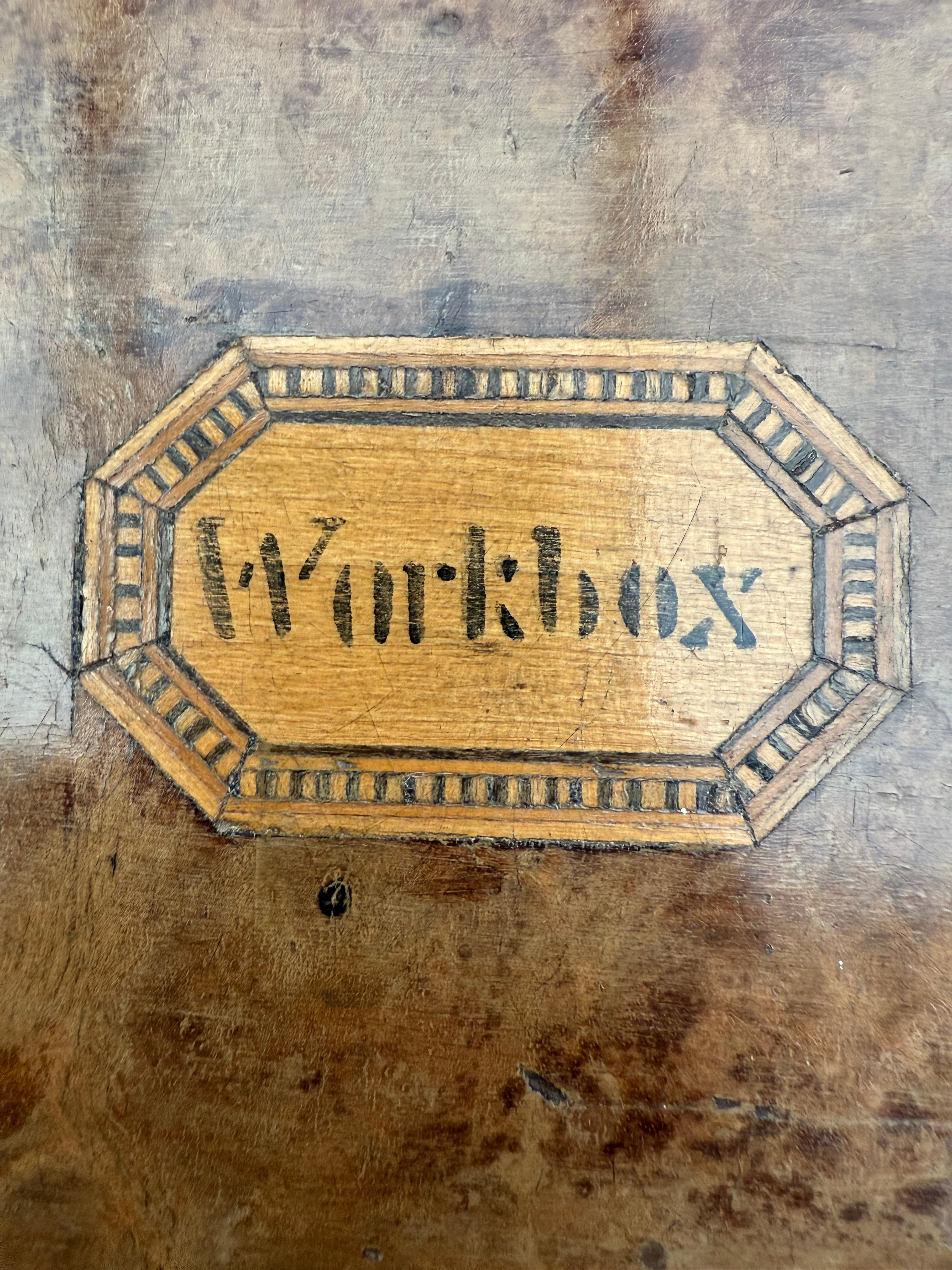 19th Century Handcrafted Sewing Box Circa 1880