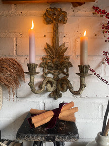 French Cast Iron Wall Candle Sconce