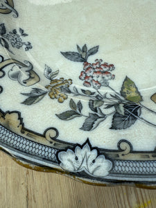 Large 19th Century Pinder, Bourne & Hope "Malva" Ironstone Platter
