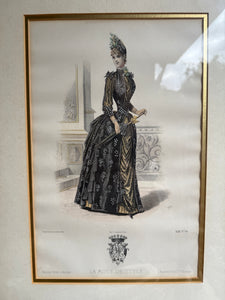 19th Century French Magazine Framed Hand Coloured Illustration - No 14