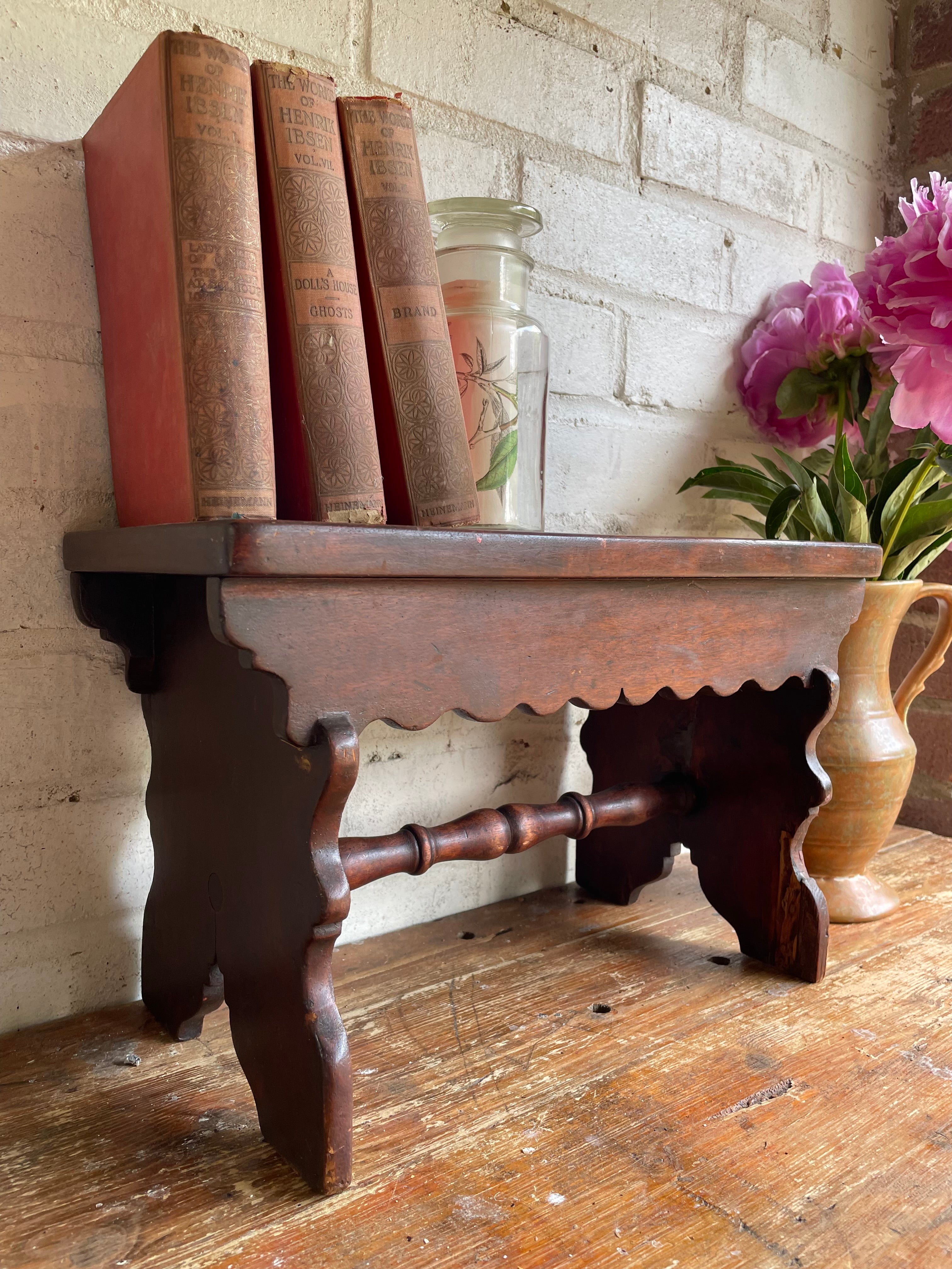 19th Century Oak Scalloped Stool