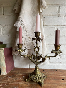 Heavy Brass Decorative Candelabra