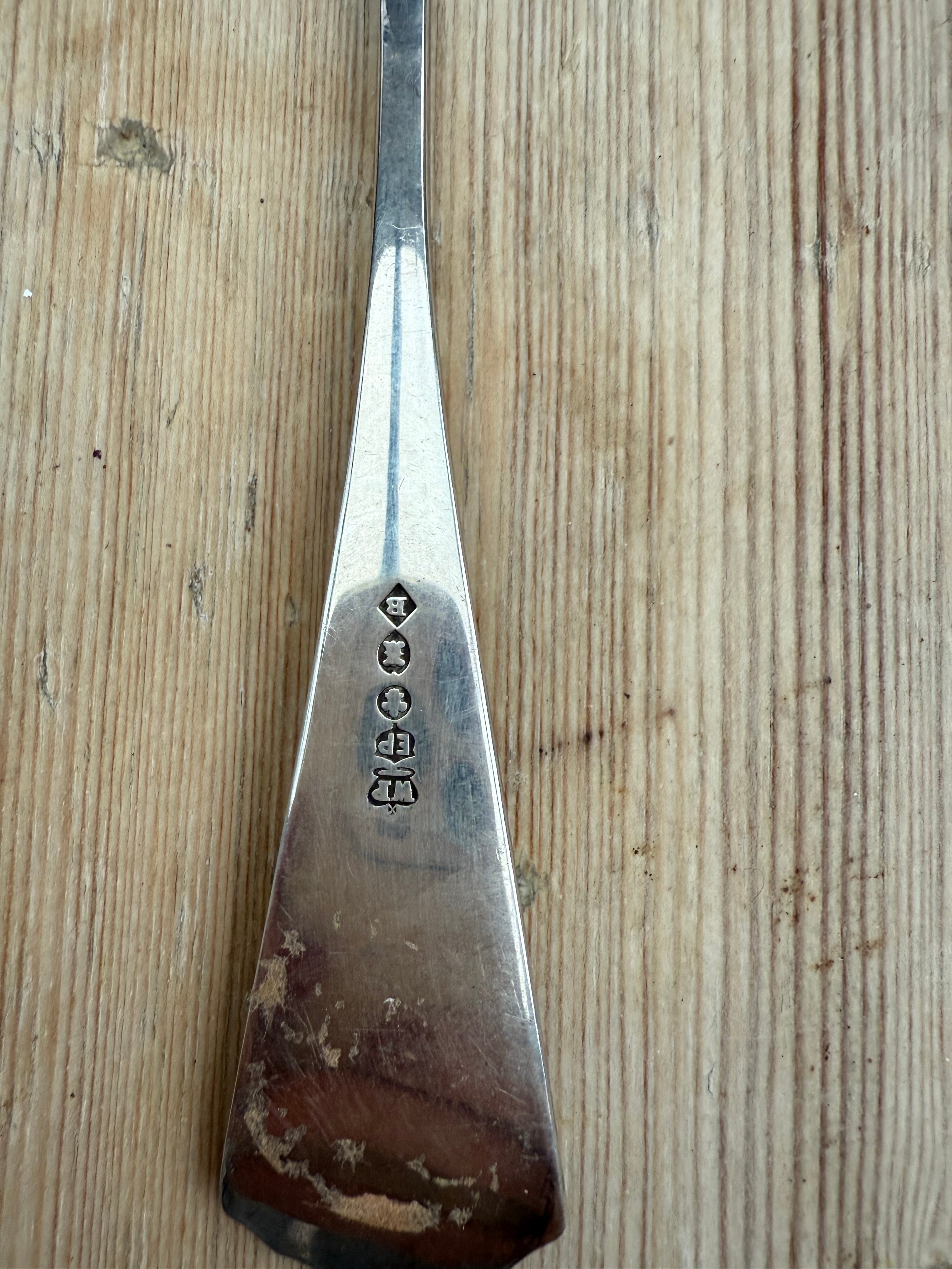 19th Century Silver Plate Sardine Fork