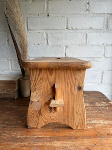 Handcrafted Pine Stool