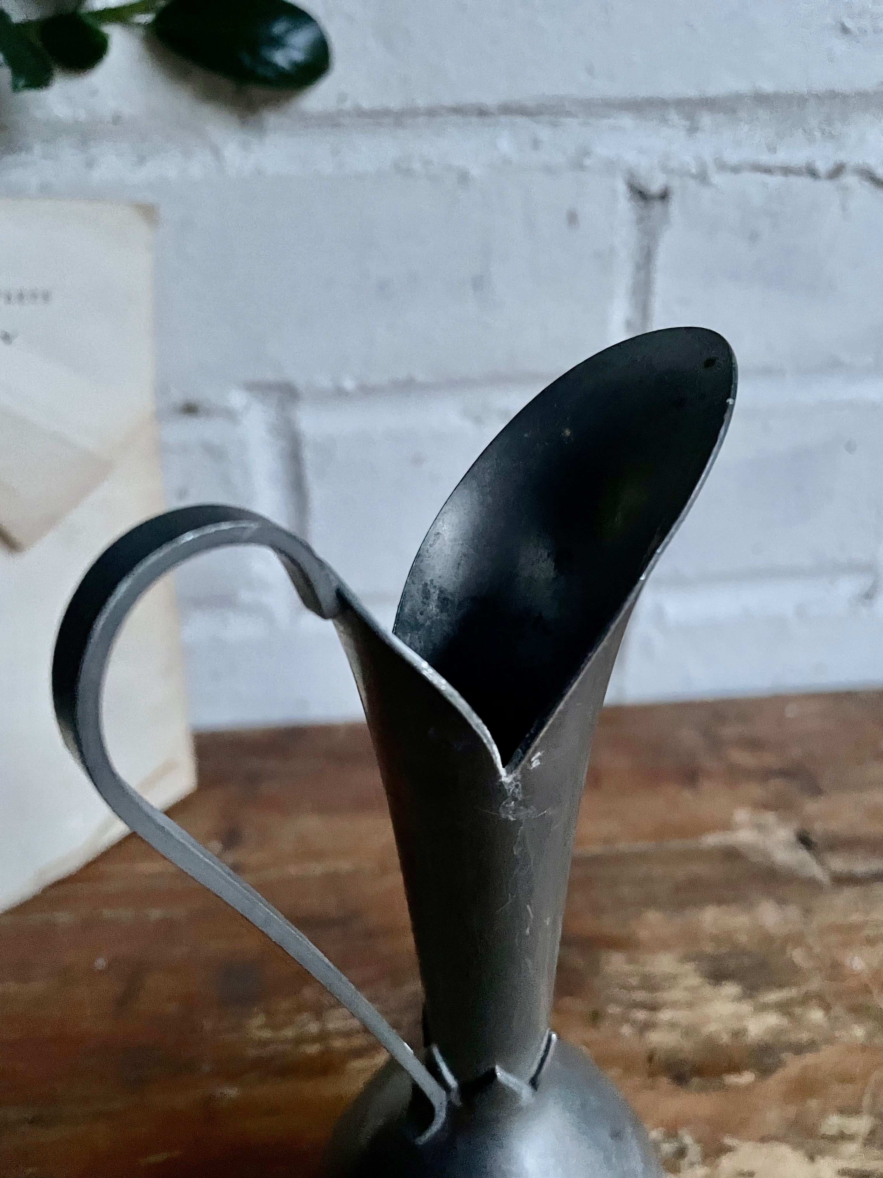 Tiny Antique Pewter Vase/Candleholder