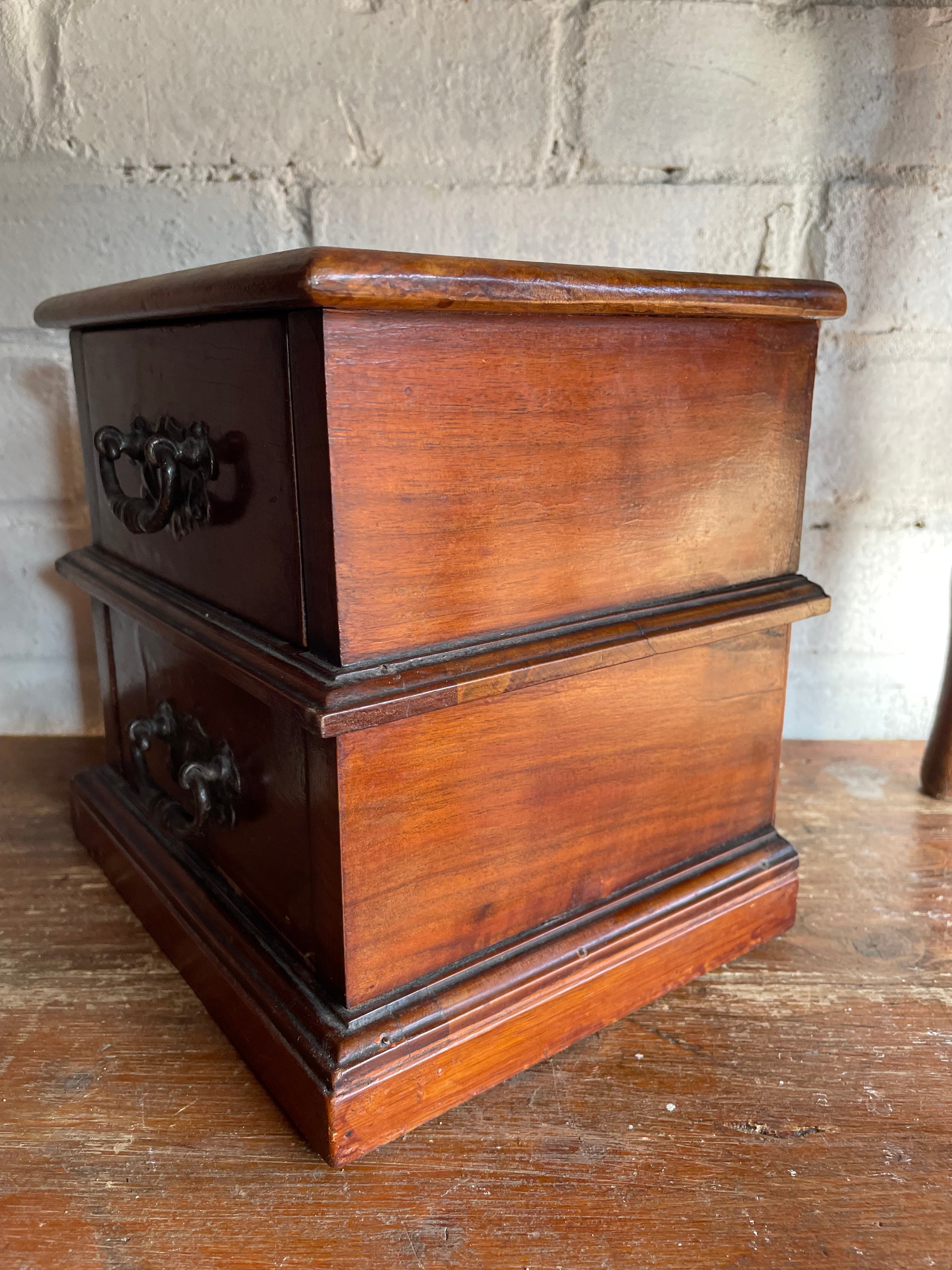 Victorian Mini Drawers with Original Faded Copper Handles