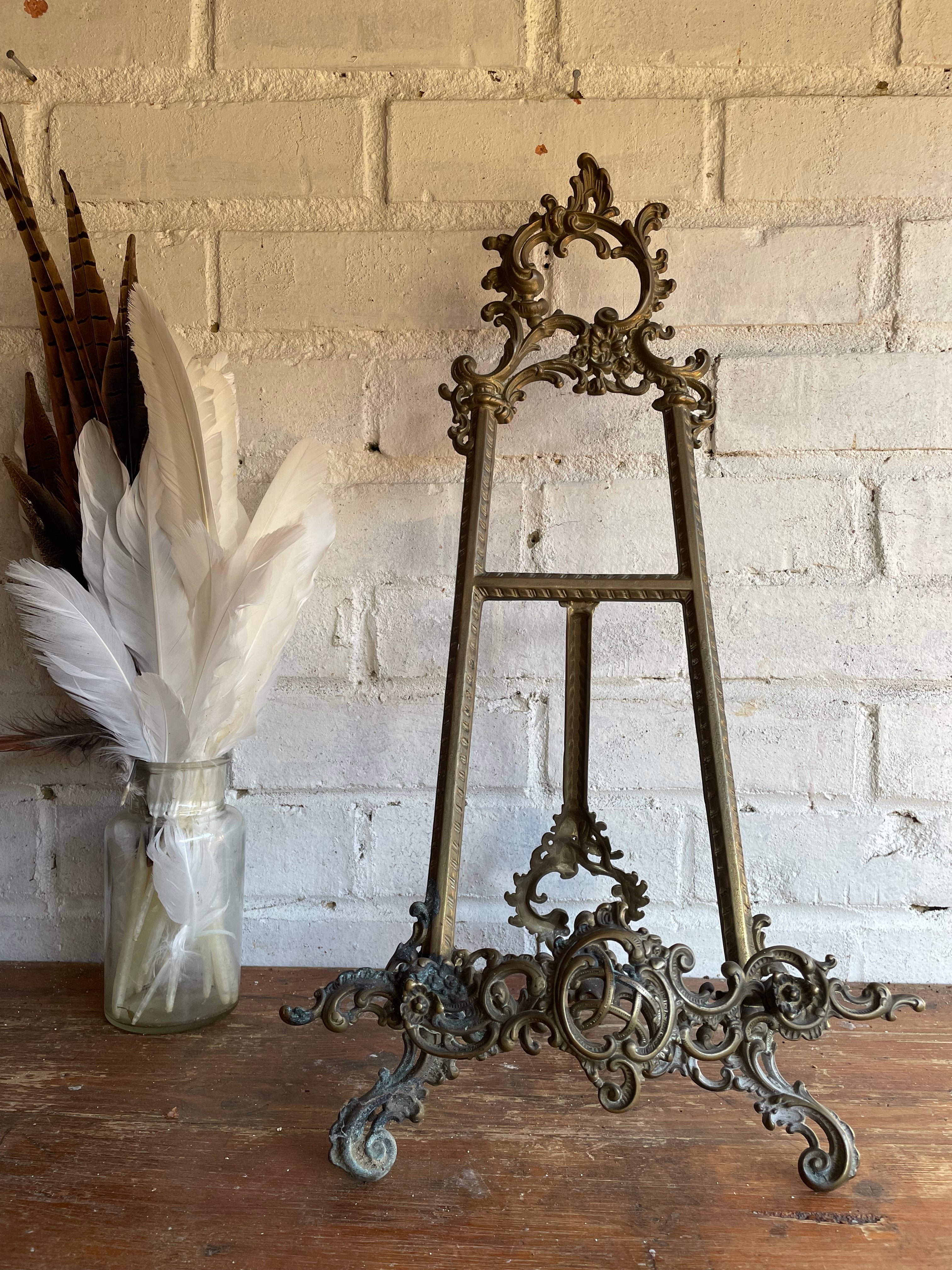 Large Old Gilt Easel