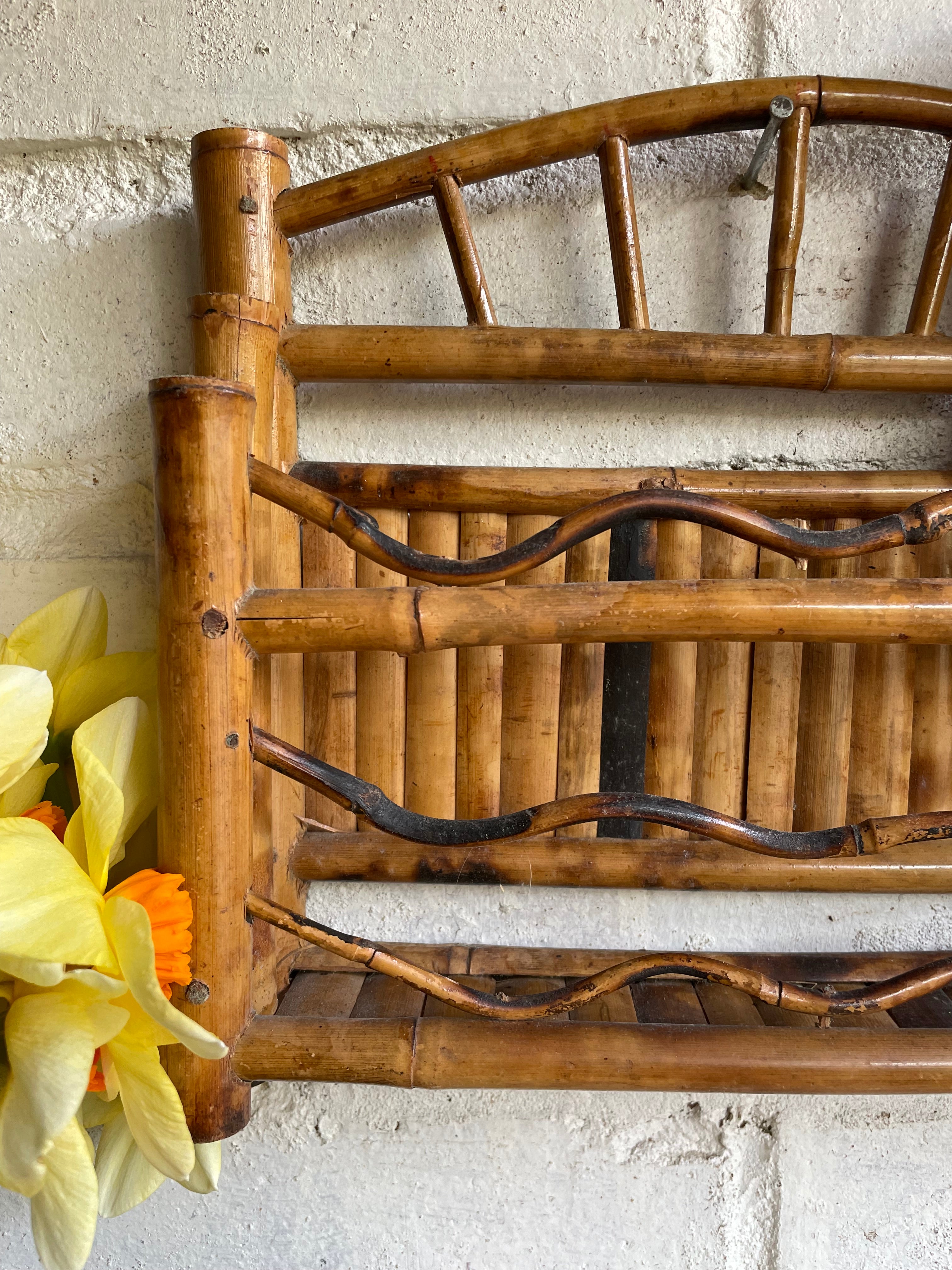 Tiger Bamboo Letter Holder for Wall or Tabletop