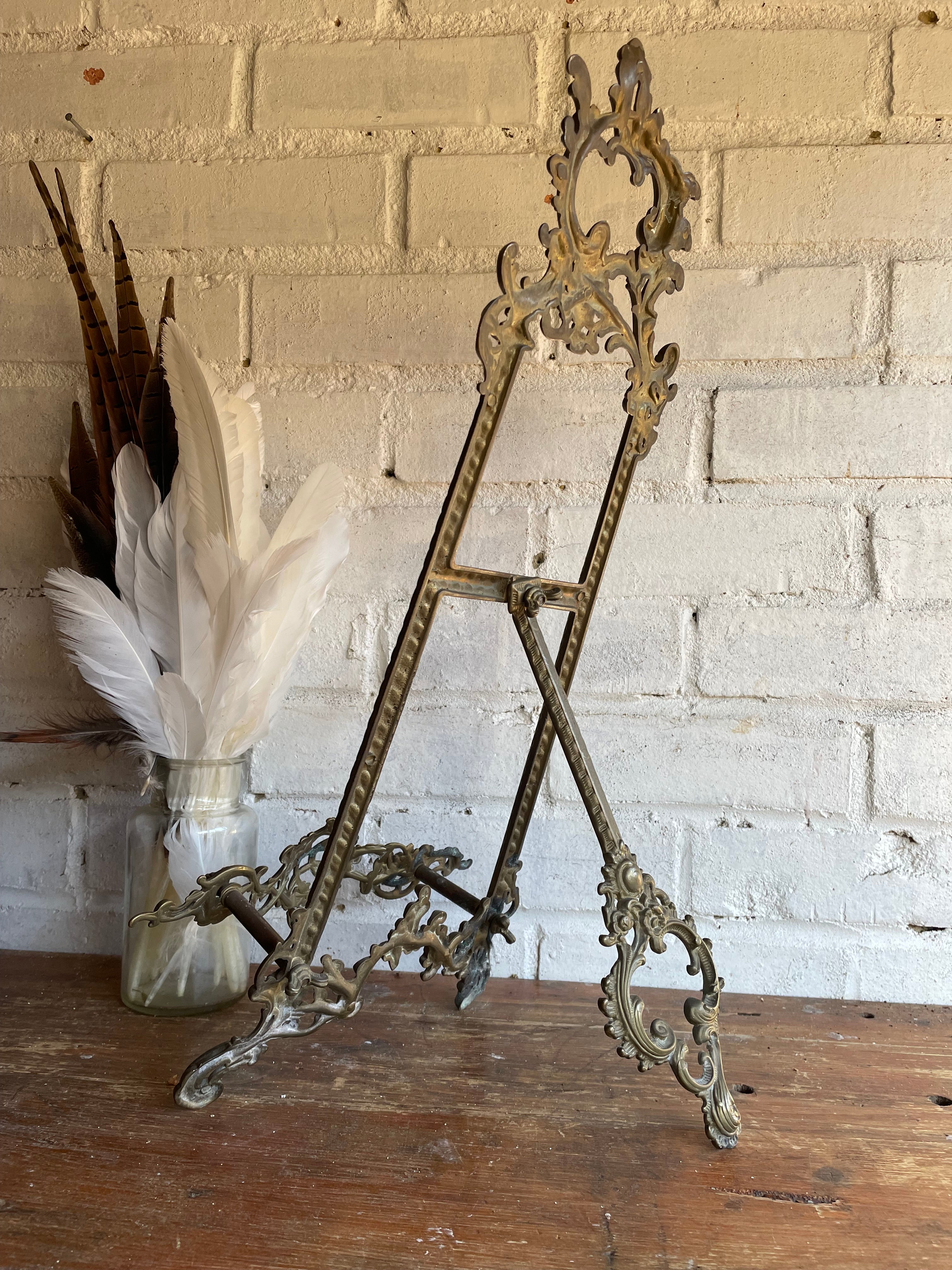 Large Old Gilt Easel
