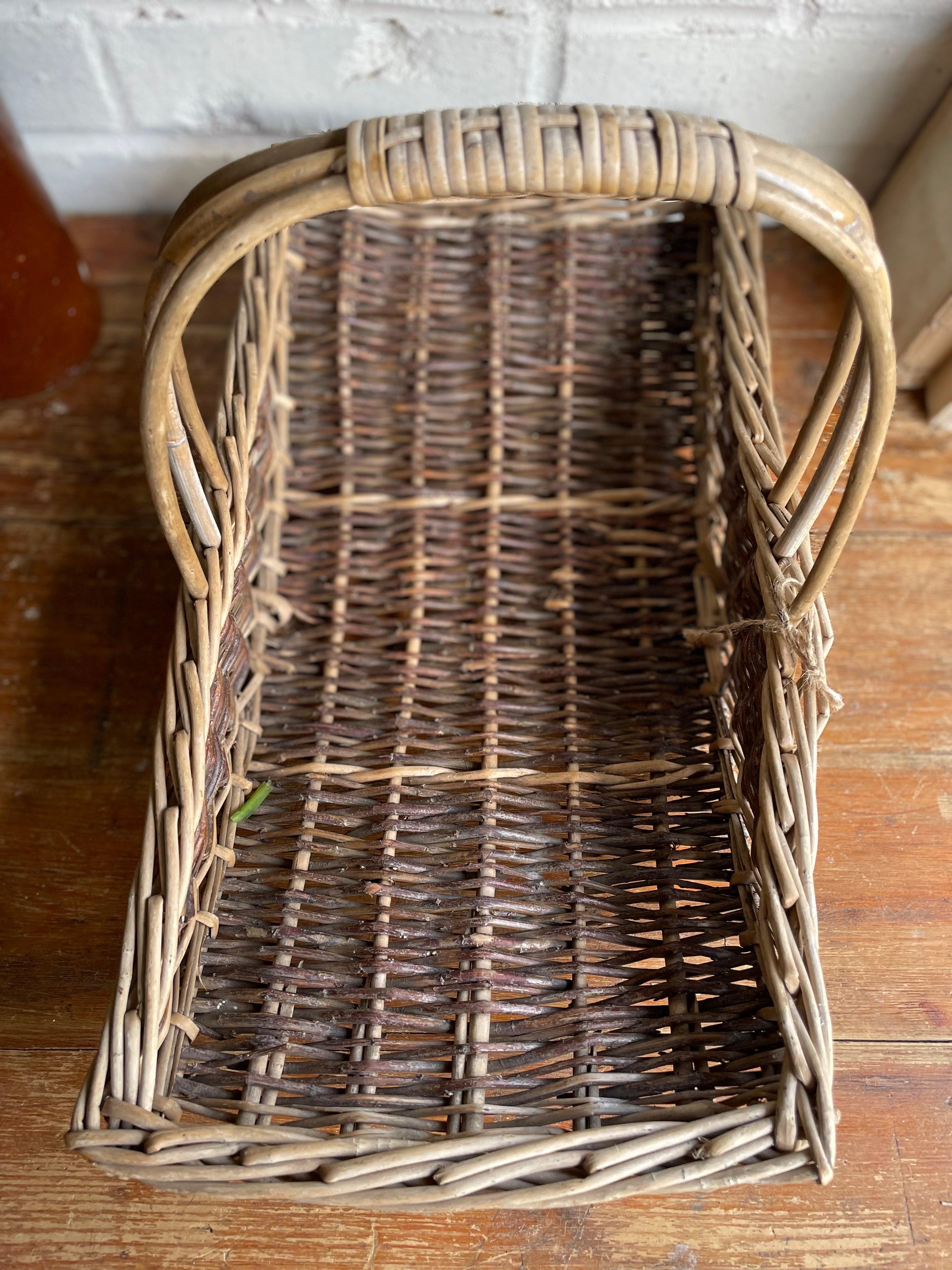 Vintage Wicker Flower Basket