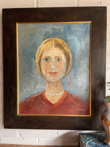 Bloomsbury Style Portrait:  Oil on Canvas
