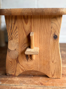 Handcrafted Pine Stool
