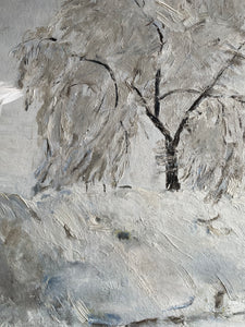 Oil on Board: Wintry Forest