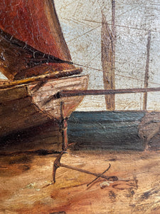 19th Century British School Double-Sided Oil Painting