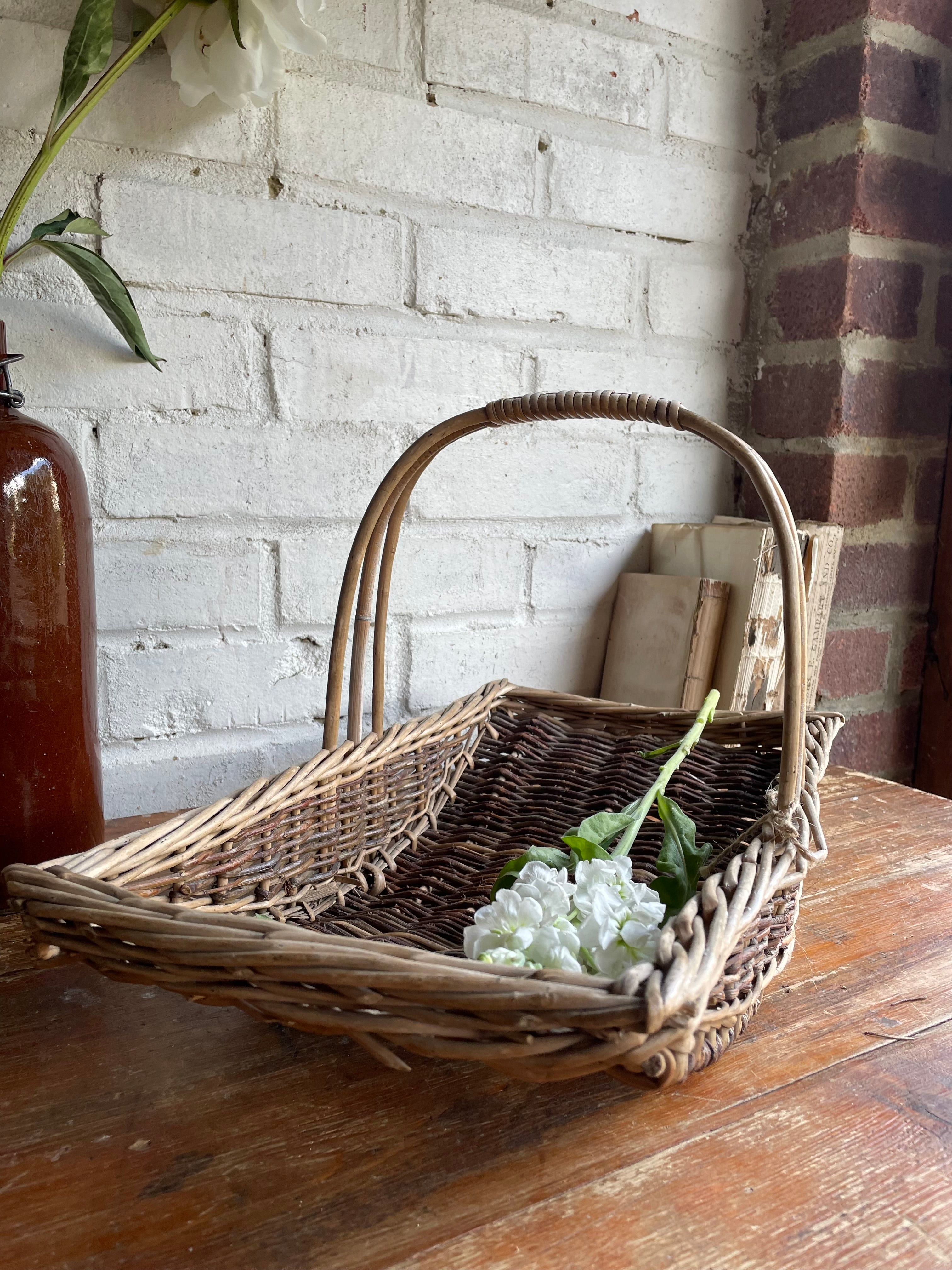 Vintage Wicker Flower Basket