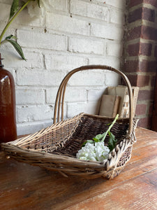 Vintage Wicker Flower Basket