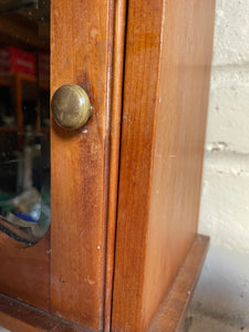 1930s Oak Mirrored Wall Cabinet with Original Bevelled Glass