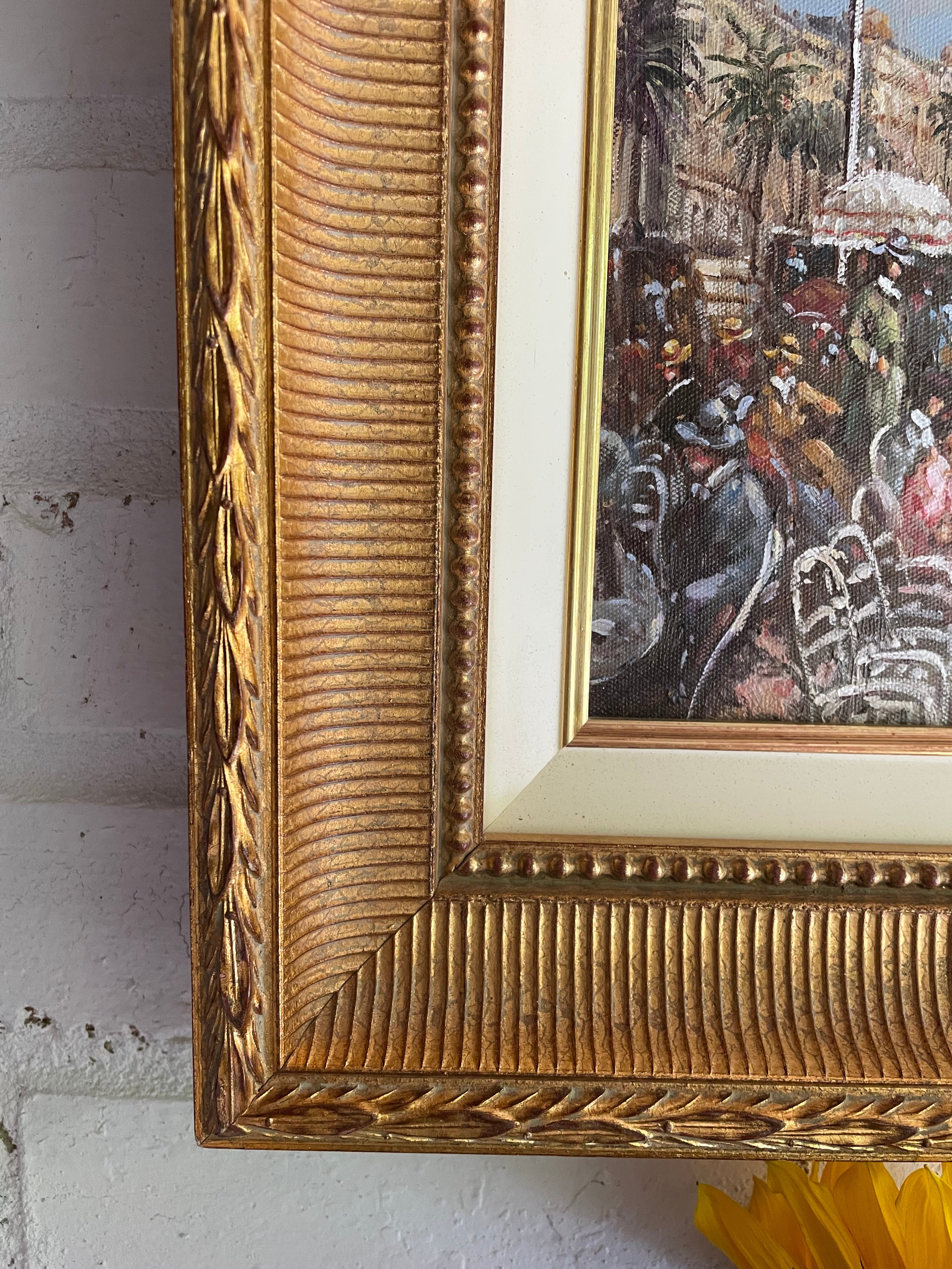 Belle Epoque French Riviera Oil on Canvas: Was £145 now £101.50 at checkout