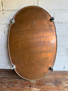 Early 20th Century Engraved Silver Plate on Copper Gallery Tray