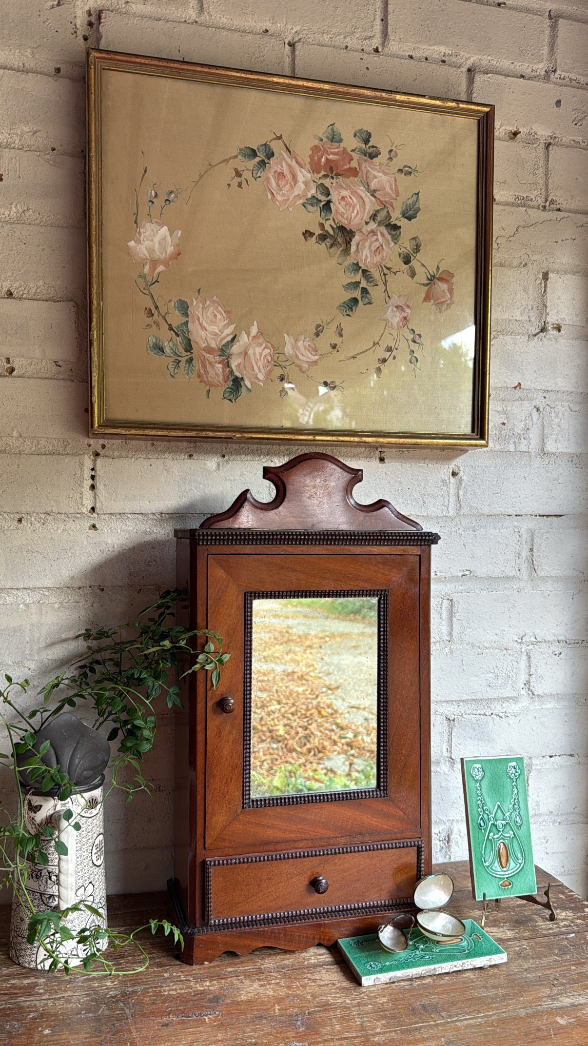 Pair of Art Nouveau Fireplace Tiles