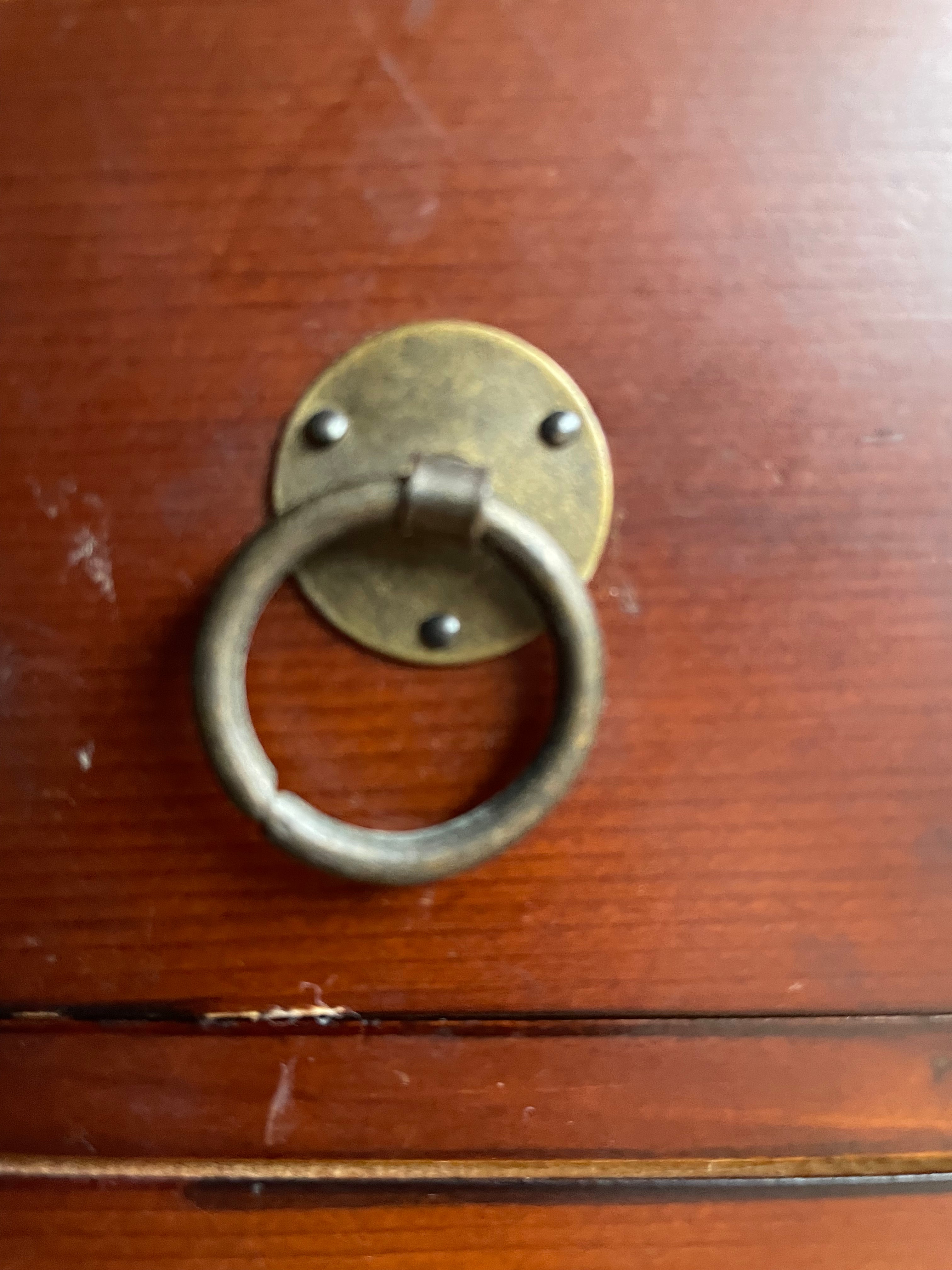 Vintage Miniature Lined Drawers with Metal Handles