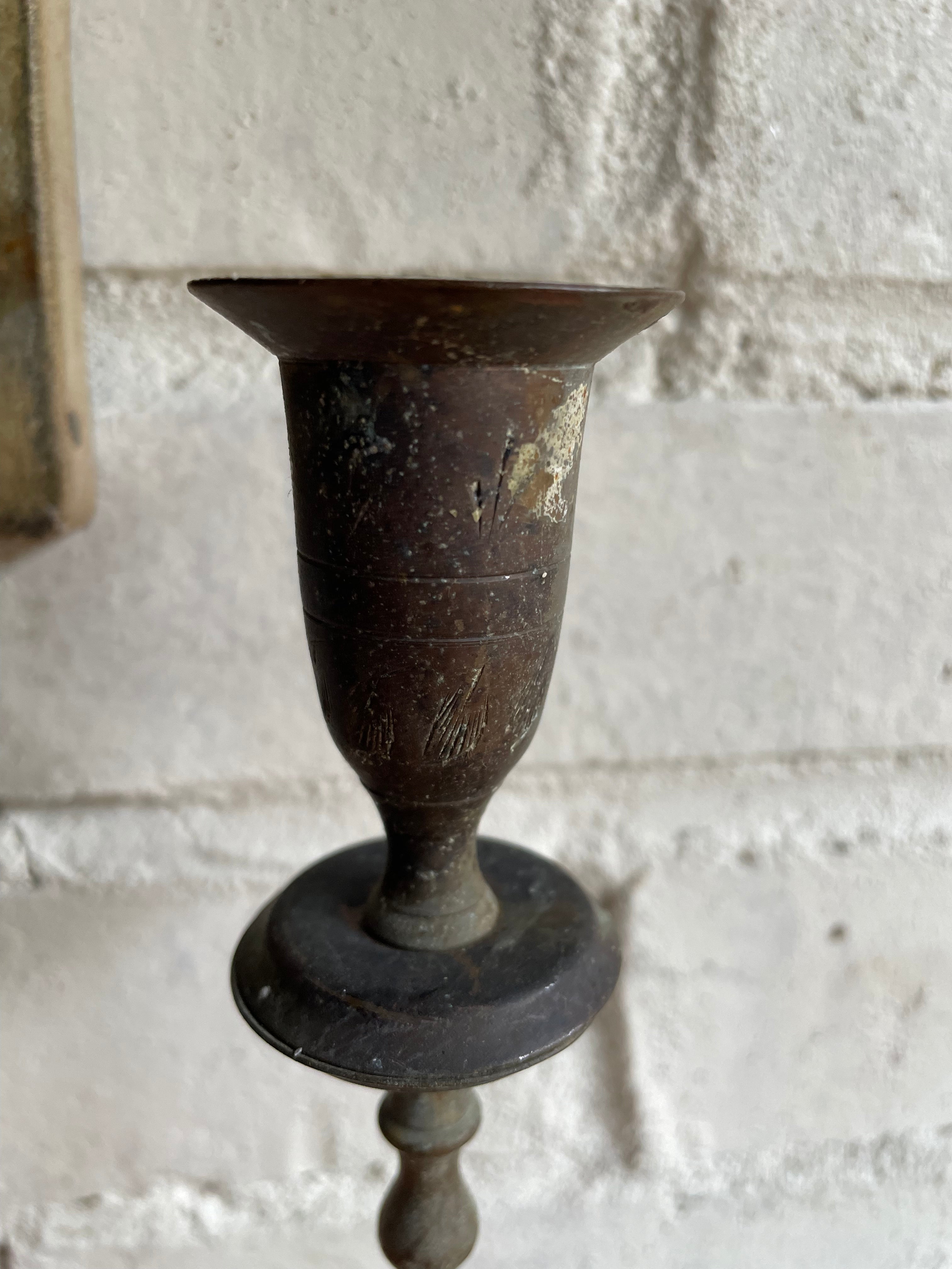 Rustic Iron Candlestick