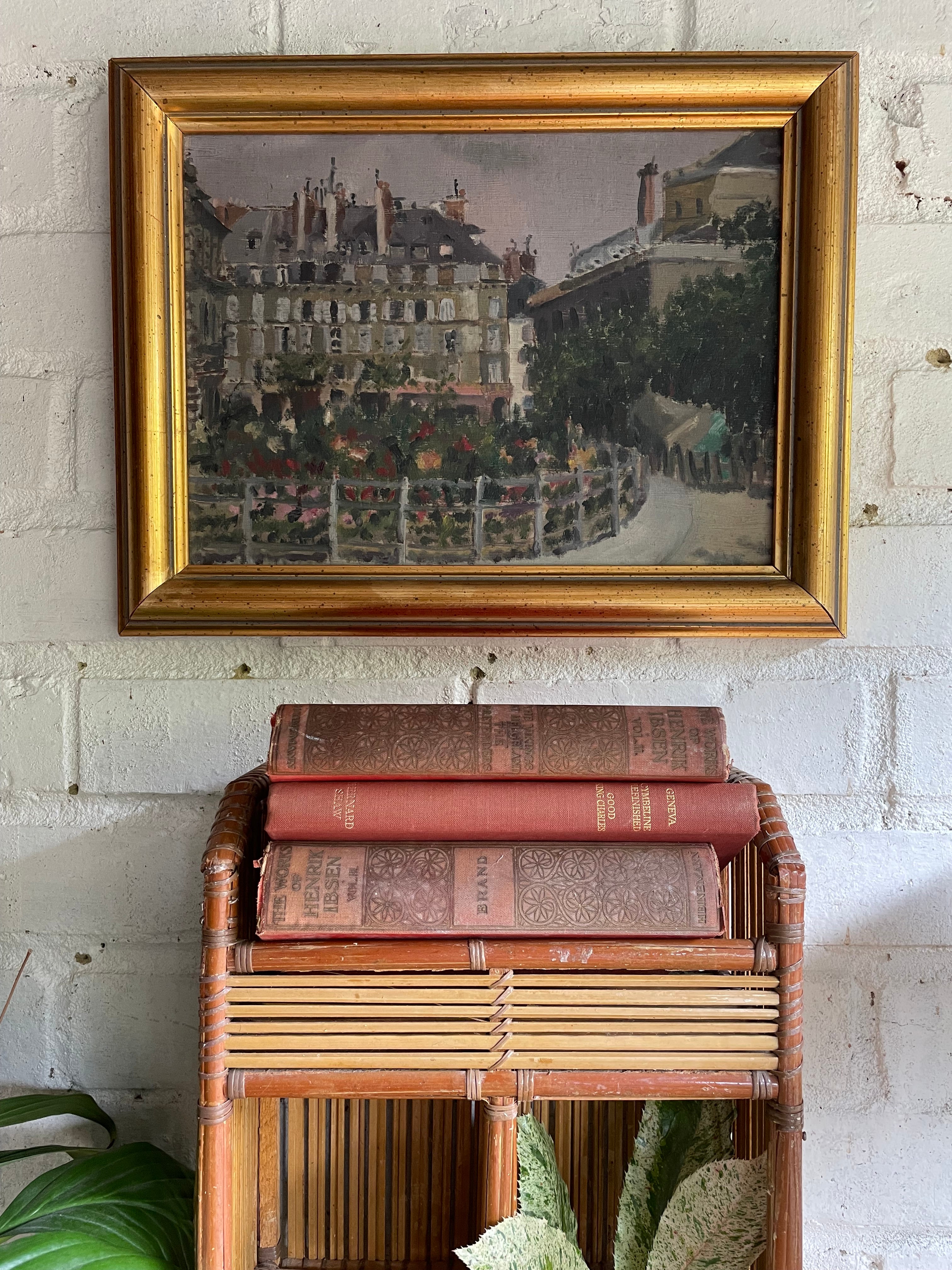 A French Garden in Bloom: Oil on Board: Was £90 now £63 at checkout