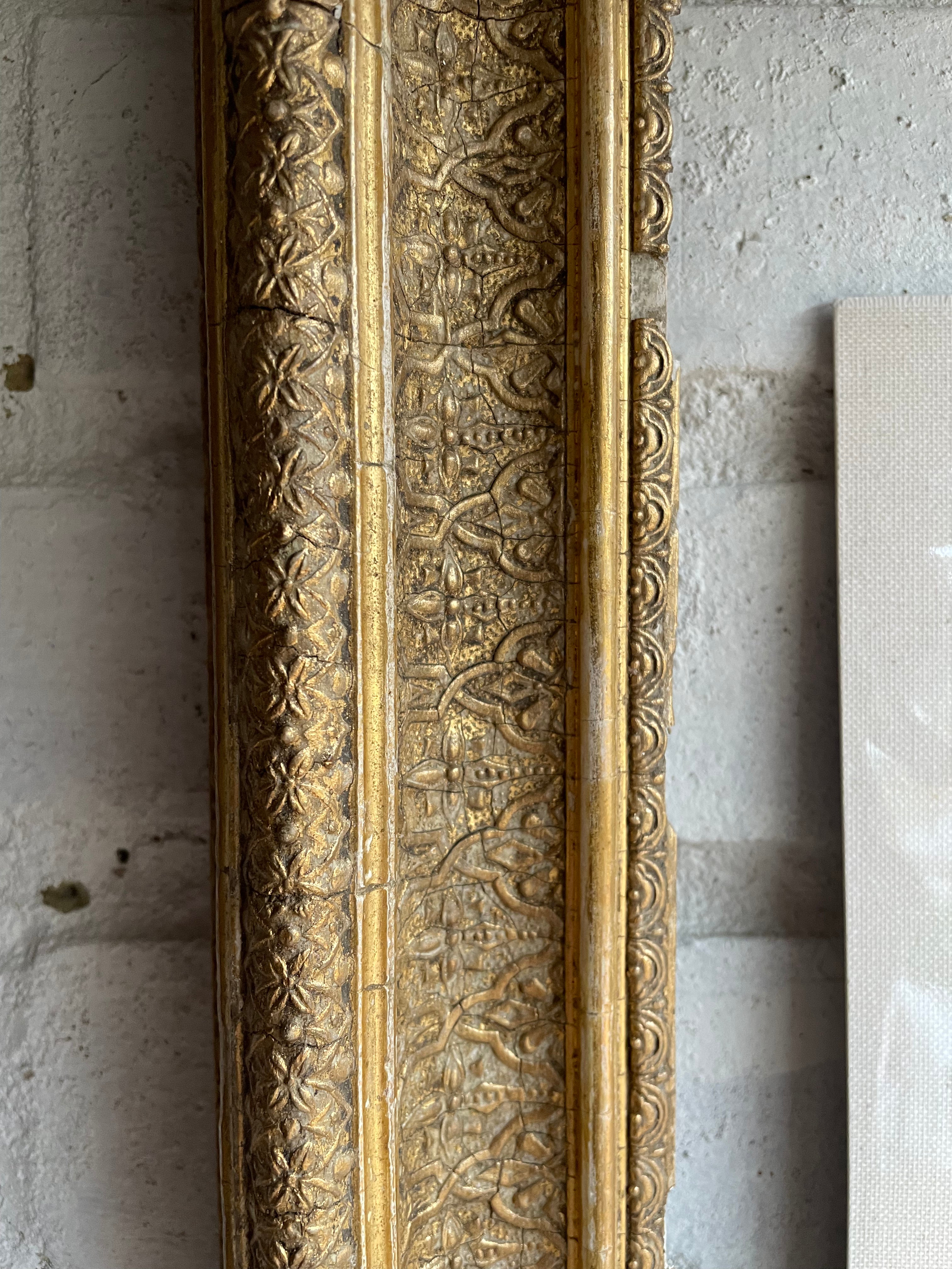 19th Century Decorative Carved Gilt Frame