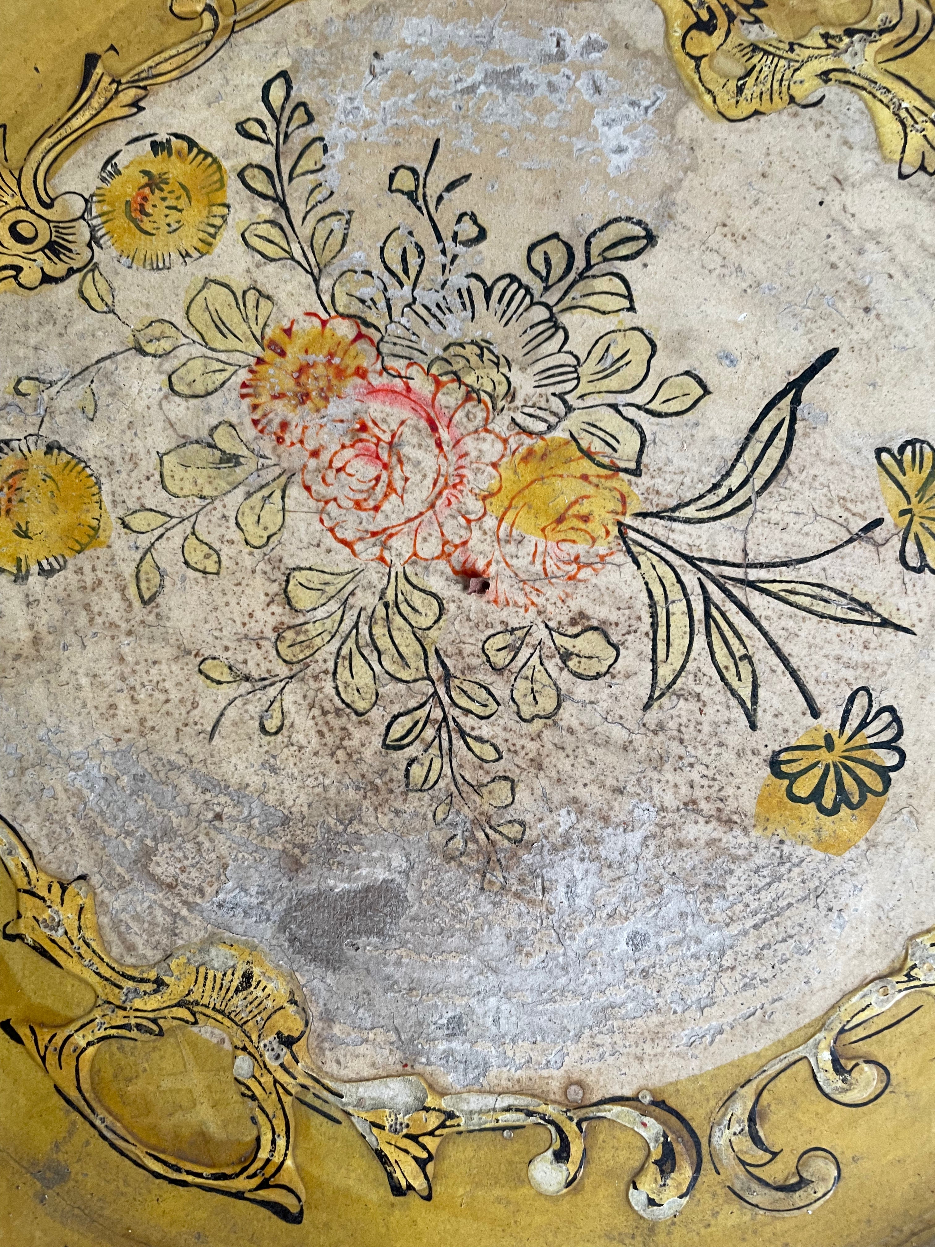 Hand-Painted Wood Tray