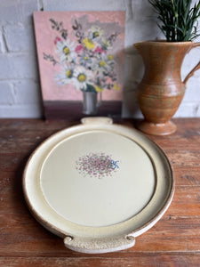 Hand-Painted Floral Wooden Tray