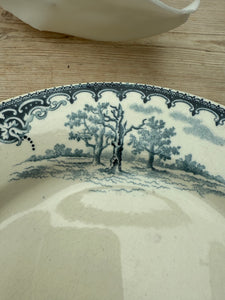 Antique French “Faciences Porcelaines Cristaux” Plate