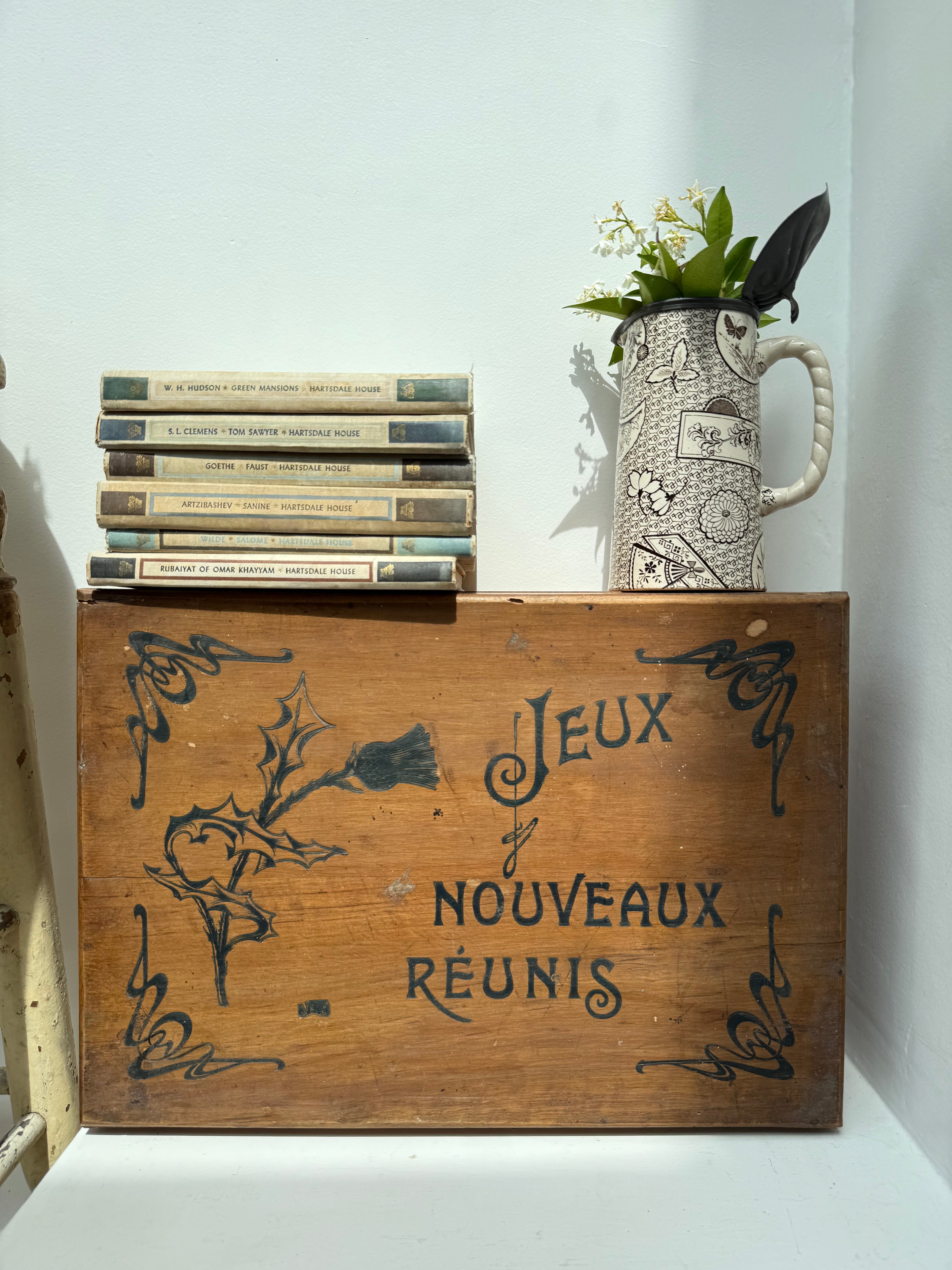 Early 1900s Art Nouveau French Game Box