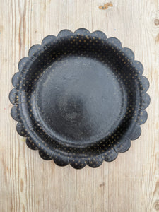 19th Century Scalloped Papier Mache Plate
