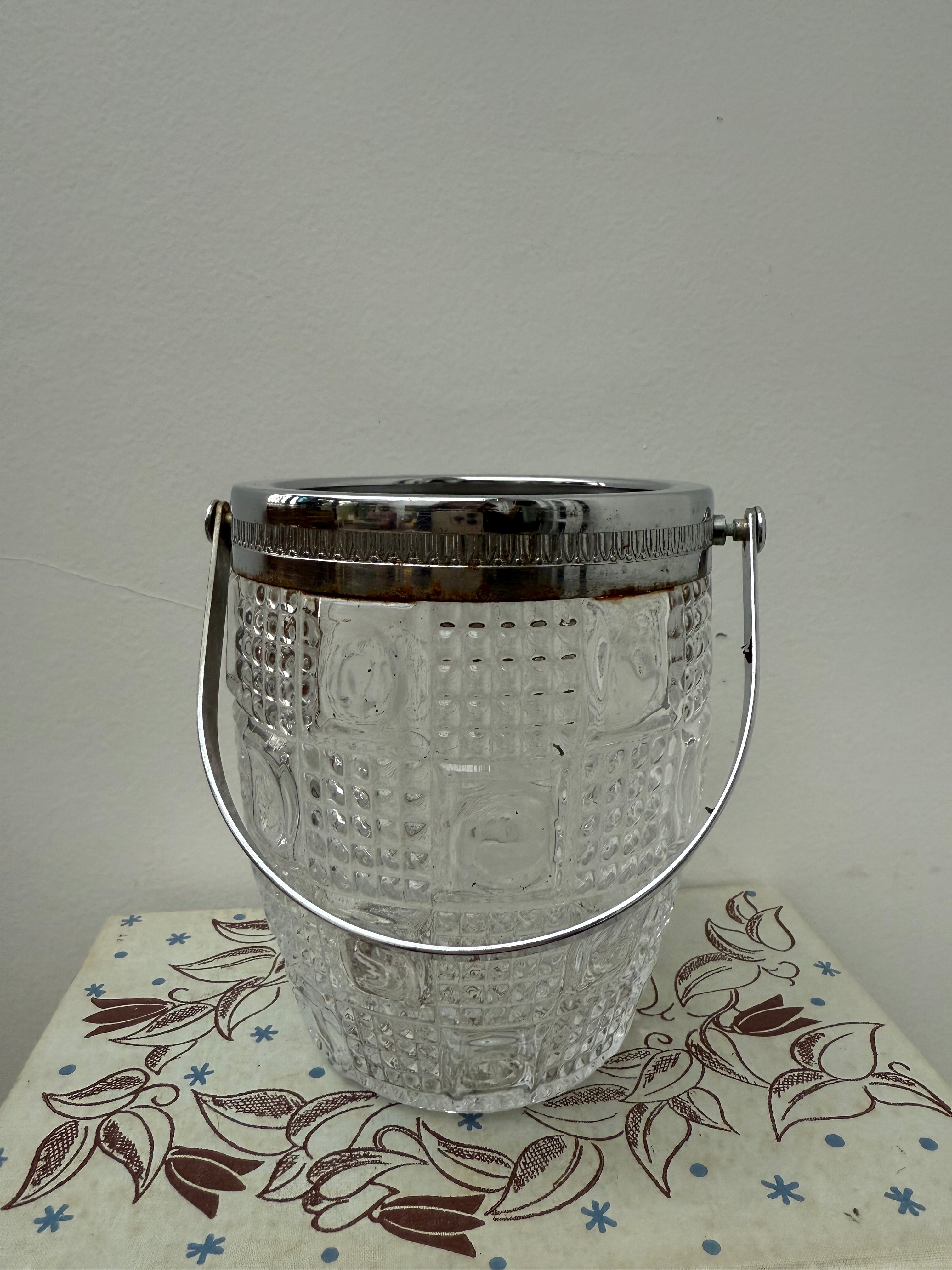 1930s French Glass Ice Bucket